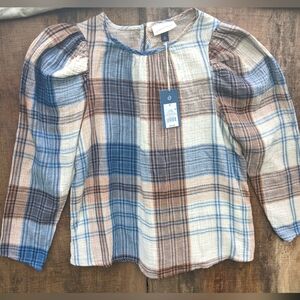 Universal thread plaid blouse